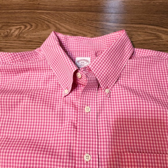 Brooks Brothers Check Short Sleeve Shirt XXL Style 346 All Cotton - Picture 11 of 13